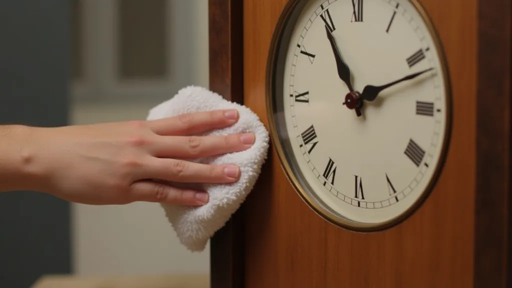 Hand cleaning clock case