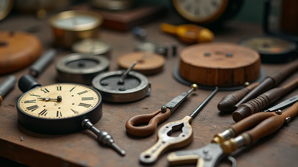 Clock repair tools for mainspring replacement
