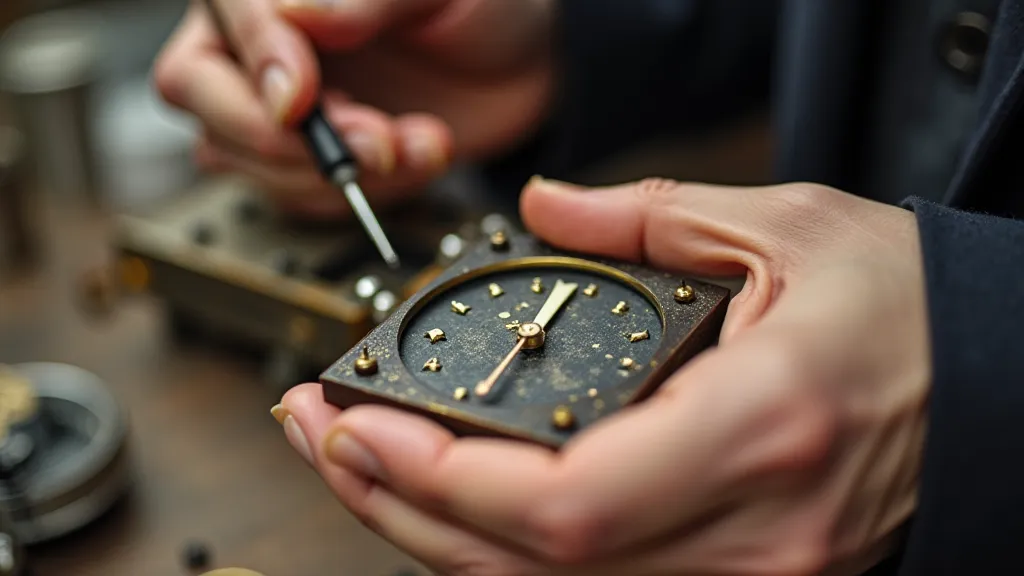 Removing screws from clock plate