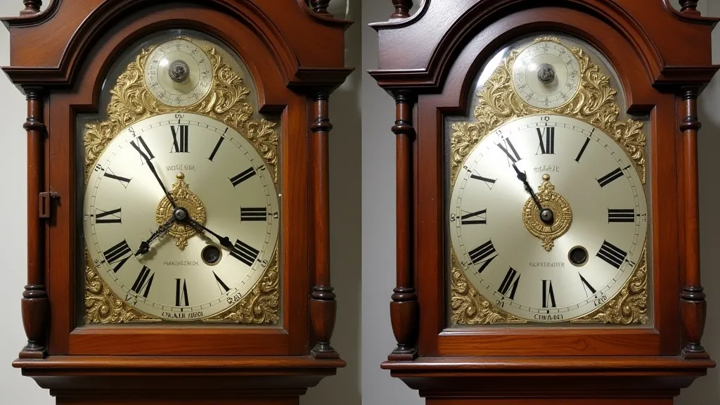 Restored antique clock