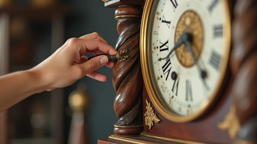 Brushing dust from a clock finial
