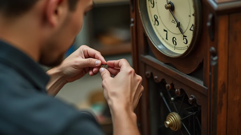Routing a new clock cable around a pulley