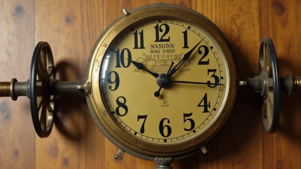 Cable routing diagram of an antique clock