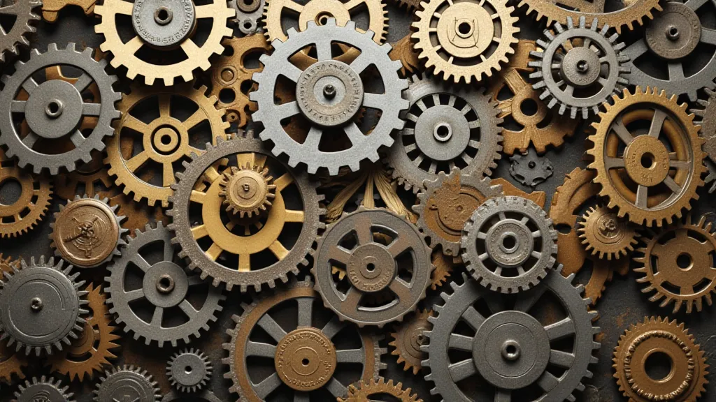 Collection of various clock gears