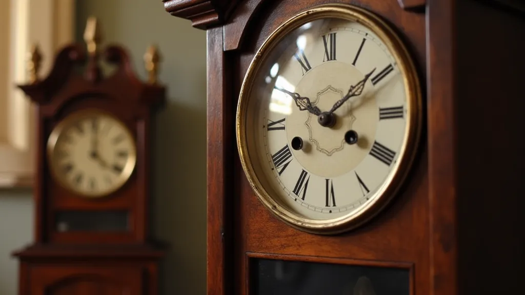 Antique clock with hygrometer