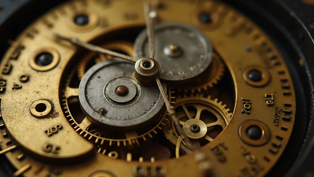 Clean and oiled antique clock movement