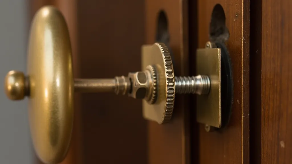 Adjustment screw on a pendulum block