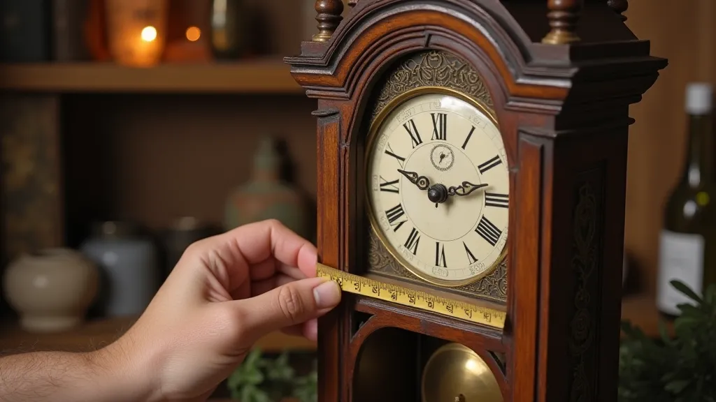 Measuring an antique clock pendulum