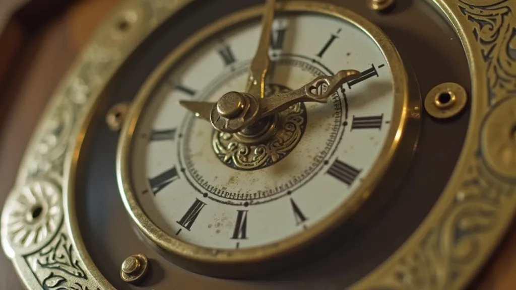 Clock pendulum swinging smoothly