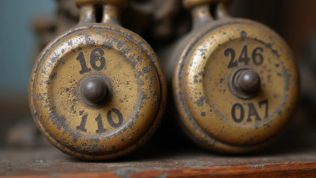 Antique clock weight markings